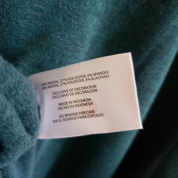 Orvis Cozy Pullover Crewneck Soft Fleece Lined Sweater Teal Size XXL Relaxed Fit - Picture 9 of 10